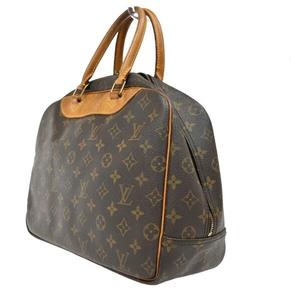 LOUIS VUITTON LV Logo Deauville Hand Bag Monogram Leather Brown M47270 36KB524 - Picture 4 of 15